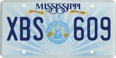 MS license plate XBS609