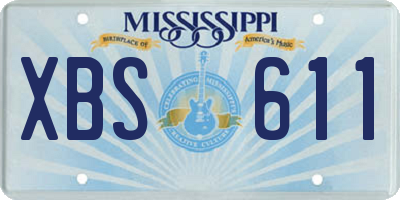 MS license plate XBS611