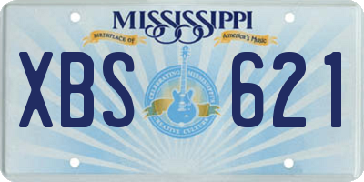 MS license plate XBS621