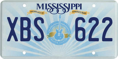 MS license plate XBS622
