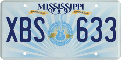 MS license plate XBS633