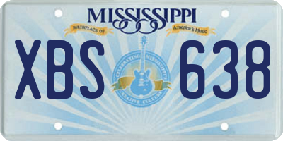 MS license plate XBS638