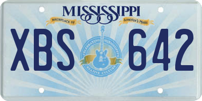 MS license plate XBS642