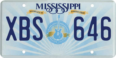 MS license plate XBS646