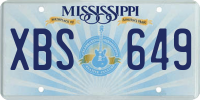 MS license plate XBS649