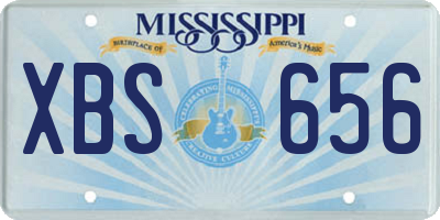 MS license plate XBS656