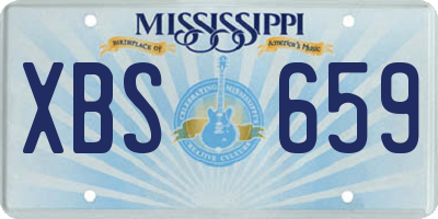 MS license plate XBS659