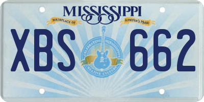 MS license plate XBS662