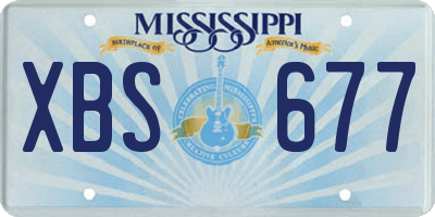 MS license plate XBS677