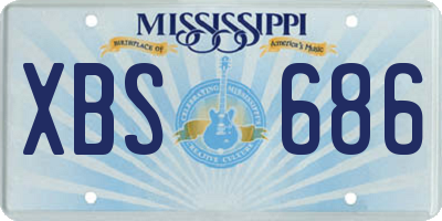 MS license plate XBS686