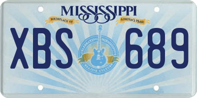 MS license plate XBS689