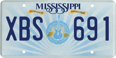 MS license plate XBS691