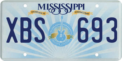 MS license plate XBS693