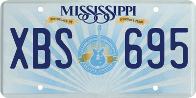 MS license plate XBS695