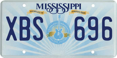 MS license plate XBS696