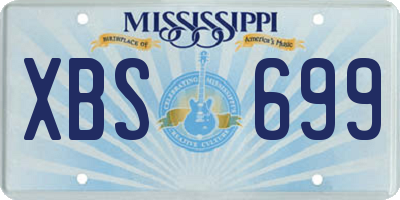 MS license plate XBS699