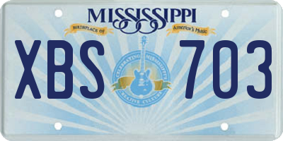 MS license plate XBS703