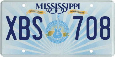 MS license plate XBS708