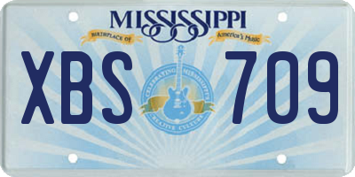 MS license plate XBS709