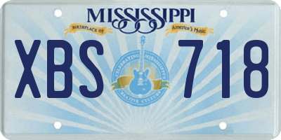 MS license plate XBS718