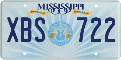 MS license plate XBS722