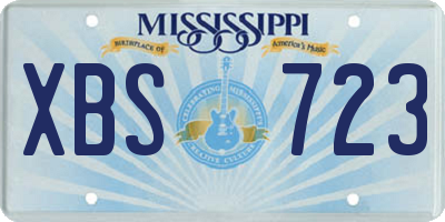 MS license plate XBS723