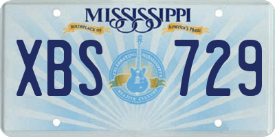 MS license plate XBS729