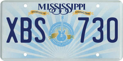 MS license plate XBS730