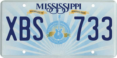 MS license plate XBS733