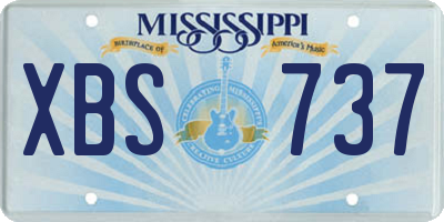 MS license plate XBS737