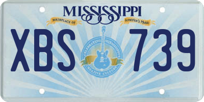 MS license plate XBS739