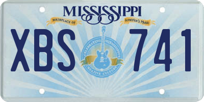 MS license plate XBS741