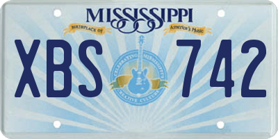 MS license plate XBS742