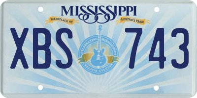 MS license plate XBS743