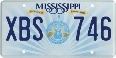 MS license plate XBS746