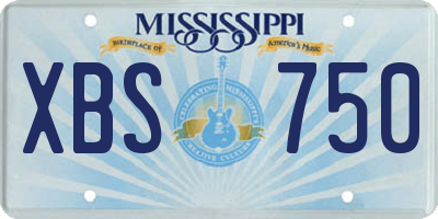 MS license plate XBS750