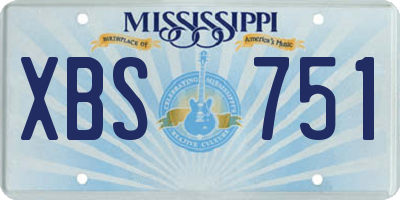MS license plate XBS751