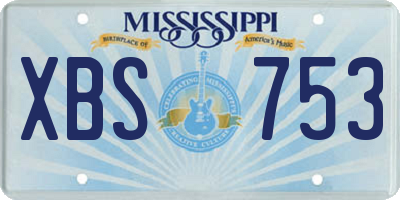 MS license plate XBS753