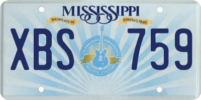 MS license plate XBS759