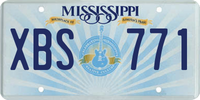 MS license plate XBS771