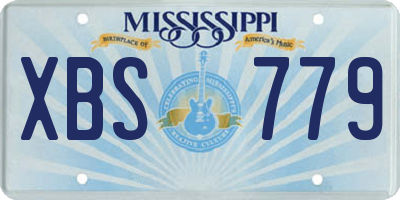 MS license plate XBS779