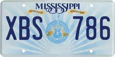 MS license plate XBS786
