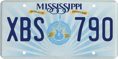 MS license plate XBS790