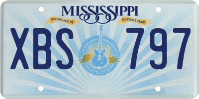 MS license plate XBS797