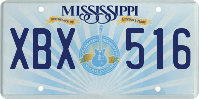 MS license plate XBX516