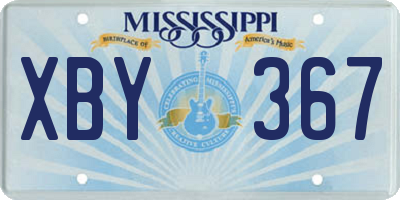MS license plate XBY367