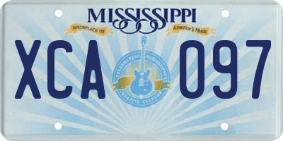 MS license plate XCA097