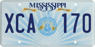 MS license plate XCA170