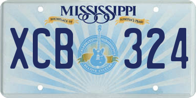 MS license plate XCB324