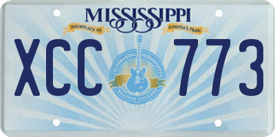 MS license plate XCC773